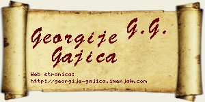 Georgije Gajica vizit kartica